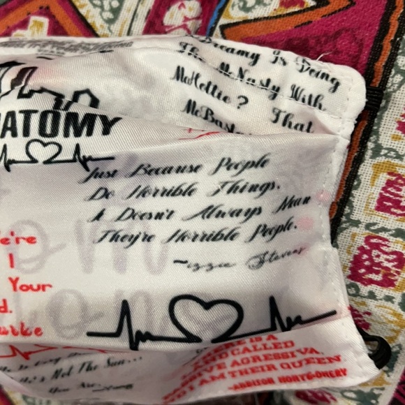 6/$20New Grey’s anatomy quote face mask - Picture 4 of 7